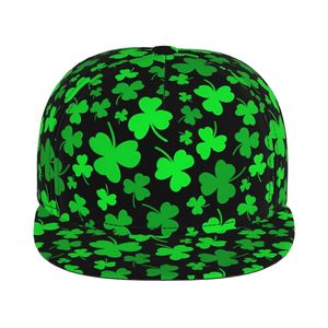 Gorra Snapback de 6 Paneles con Patrón de Trébol Verde, Ajustable, Unisex, de Malla, Estilo Casual para Primavera/Verano - Product Image 1