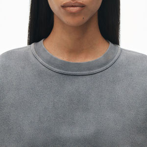Sweat-shirt décontracté unisexe à col rond et manches longues, coupe ample, pour l'automne/hiver, sans repassage, couleur unie - Product Image 6