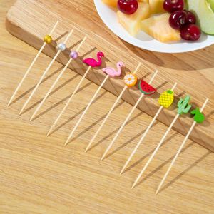 Bamboo 200-Pack Flamingo Cocktail Picks 4.7 Inch <b>Toothpicks</b> for Cocktail Sticks Appetizers Fruit Cheese Drinks Party Supplies - Product Image 2