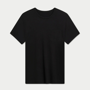 Men's 100% Cotton Custom <b>T</b>-<b>shirt</b> Regular Fit Short Sleeve Front Logo Quick Dry Breathable Summer <b>Pocket</b> Tee - Product Image 3
