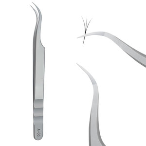 Pince à épiler pour extensions de cils en acier inoxydable, design unique, vente en gros - Écologique, réutilisable et durable, haute qualité - Product Image 1