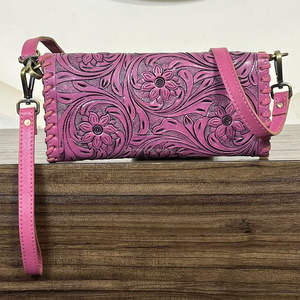 Nouveau Portefeuille Trifold pour Femme en Cuir de Vachette Véritable Fait Main, Fermeture Magnétique, Sac à Bandoulière Pochette, Vente en Gros Directe Usine - Product Image 5