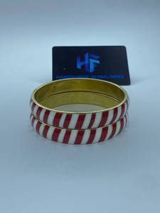 Fashion Ethnic Jewelry <b>Resin</b> Brass Anti-Tarnish Lightweight Bangles for Women Party Occasion - Product Image 4
