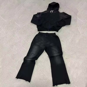 Survêtements de course à pied de style vintage pour hommes, ensembles de joggers de course, survêtements d'hiver de qualité supérieure de couleur personnalisée et unie, vêtements de sport - Product Image 3