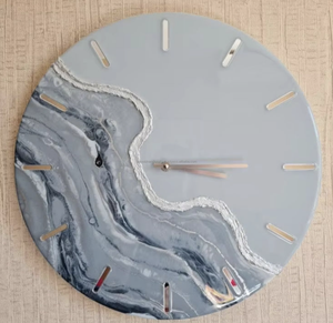 Reloj de Pared de Resina Epoxi de Calidad Original, Diseño Cuadrado Industrial, Estilo Antiguo de Última Generación, Tamaño Grande y Elegante para Sala de Estar - Product Image 4