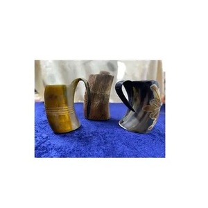 Taza de cuerno de búfalo natural de alta calidad con asa, ideal para cerveza, vino y café. Taza de cuerno para beber en venta. - Product Image 3