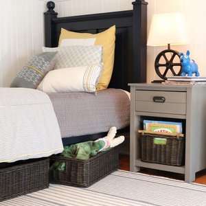 Narrow pole handle <b>baskets</b> handcrafted from rattan great quality kitchen cabinet drawer <b>basket</b> - Product Image 6
