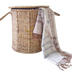 Panier à linge/jouets en jacinthe d'eau - 100% fait main et naturel - Product Image 2