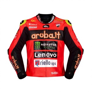 เสื้อแจ็คเก็ตแข่งรถ Alvaro Bautista WSBK รุ่น Rucati/Chaquetta ผลิตจากหนังวัวแท้คุณภาพพรีเมียม หนังจิงโจ้ สำหรับแข่งรถความเร็วสูง MotoCP - Product Image 1