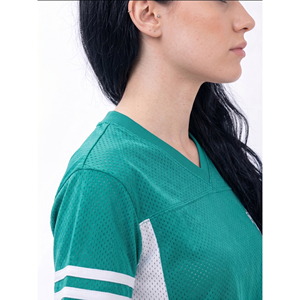 Women Quick Dry Mesh Jerseys V-Neck Mesh Jerseys Women's Cropped Football Mesh Shirts Women Sportswear Mesh Top - Product Image 5
