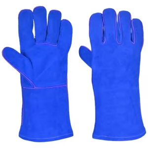 Heavy Duty Reflective Safety Cowhide Split Leather Welding <b>Gloves</b> Industrial Personal Protective Work <b>Gloves</b> BBQ Construction - Product Image 2