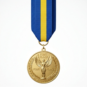 Cinta de Grosgrain de 25 mm con Franja Central Azul y Amarilla de Neelkamal Industries, para Envolver Regalos, Lazos para el Cabello, Decoración de Medallas - Product Image 5