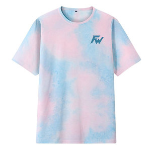 Camiseta Tie Dye para Hombre, Personalizada, de Algodón, Informal, de Manga Corta, Ropa de Calle de Verano, Venta al Por Mayor - Product Image 1