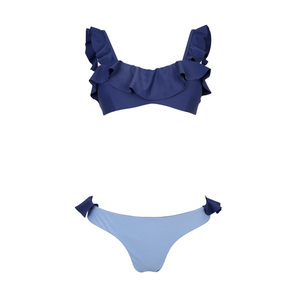 Bikini Ocean Breeze à découpes avec détails volantés pour un style estival chic, ensemble bikini deux pièces Flirty Waves Bikini Tide Tease - Product Image 6
