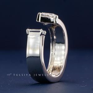 High-End 14K Solid Gold Emerald Lab-Grown Diamond Ring for Women Elegant Fine Jewelry Gemstone Engagement Band <b>Gift</b> - Product Image 4