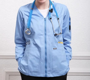 Blouse d'hiver chirurgicale en sergé de polyester à manches longues et épaisses pour infirmière et médecin, tenue de travail pour salle d'opération, vêtement de protection pour le lavage des mains - Product Image 4