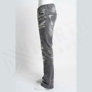 Straight-Leg Distressed Denim Jeans <b>Men</b> Slim Fit Mid Waist Cotton Casual Autumn Style Pants - Product Image 4