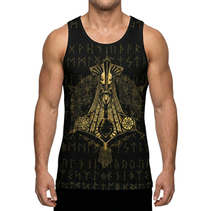 Débardeur Athlétique Homme Personnalisé Imprimé en Gros, Coupe Musclée, Sans Manches, Anti-Transpiration, en Polyester, pour Entraînement et Sport - Product Image 1