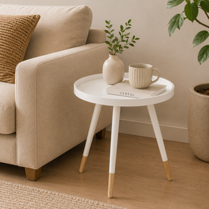 Minimalist Durable <b>White</b> Wooden <b>Coffee</b> <b>Table</b> For Living Room - Product Image 1