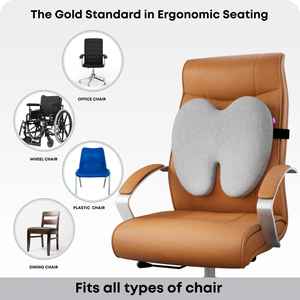 Oreiller lombaire ergonomique Offre Spéciale et coussin de siège Support dorsal en mousse à mémoire de forme Anti-bactéries lavables pour chaise de bureau et siège de voiture - Product Image 4