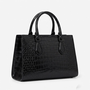 Bolso de Mano de Cuero Exótico para Mujer, Estilo Vintage de Lujo, con Asa Superior Desmontable, Bolsillo para Teléfono Celular, Diseño de Cocodrilo - Product Image 3