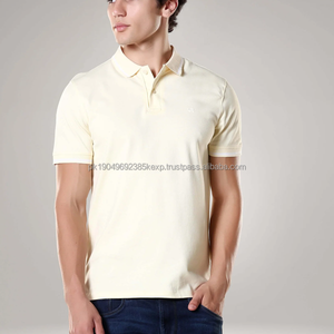 Chemise polo pour homme, coupe confortable, 100% coton, résistante aux taches et à l'huile, hydrofuge, motif uni, tricotée, livraison DDP - Product Image 6