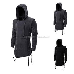Autumn Winter Men's Hoodie Youth Casual <b>Zipper</b>-Up Pullover Embroidered Plain Dyed Solid Color Thick Fleece 220g Quick Dry - Product Image 2