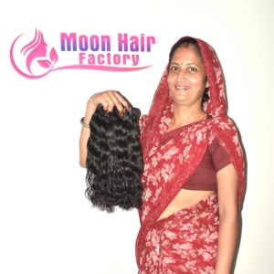 Mèches de cheveux humains indiens Remy ondulés à trame unique, pointes coupées droites, pour coiffure en salon, fournitures de beauté, usage professionnel pour détaillants mondiaux - Product Image 4