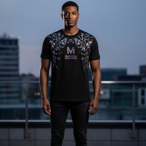 T-shirt personnalisé avec logo en strass, t-shirt en coton lourd de luxe pour hommes et femmes, graphisme diamanté, streetwear, taille plus - Product Image 6