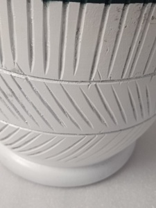 Décoration de maison et de jardin artisanale Grande ferme moderne Blanc et sarcelle Vendable 100% Vase indien en bois de manguier pots de fleurs et jardinières - Product Image 6