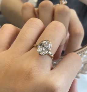 Anillo de Diamante Moissanite de 3.0ct, Ovalado, DEF VVS, Oro de 18k, Anillo Fino para Compromiso, Boda, Regalo Clásico, Anillo de Propuesta - Product Image 6