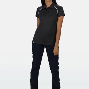 Chemises polo pour femmes, couleur unie, manches courtes, en vente, meilleur prix, bonne qualité, chemises polo tendance pour femmes - Product Image 4