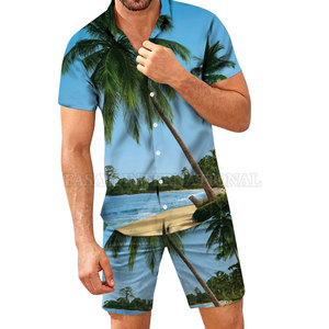 Servicio OEM, Conjunto de Camisa y Pantalones Cortos Estilo Hawaiano, Conjunto de Camisa y Pantalones Cortos Hawaianos de Alta Calidad en Venta - Product Image 5