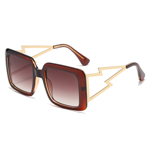RTS New Custom <b>Large</b> Square PC+Metal <b>Frame</b> UV400 Sunglasses for Unisex 2026 Durable Design with Outdoor Protection - Product Image 1