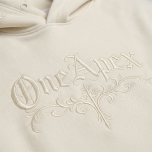Sweat-shirt à capuche oversize pour homme, couleur crème, avec motif brodé, style streetwear, en molleton personnalisé, vêtements OEM - Product Image 6