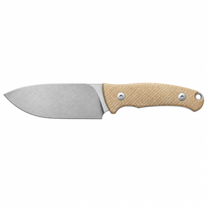 Cuchillos de Caza Profesionales con Empuñadura Texturizada Color Bronceado, Hoja Ancha de Acero Stonewashed para Campismo, Bushcraft y Actividades al Aire Libre - Product Image 2