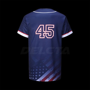 Maillot de baseball à manches courtes, style nouveau, vêtements de sport, livraison directe d'usine, pour hommes - Product Image 2