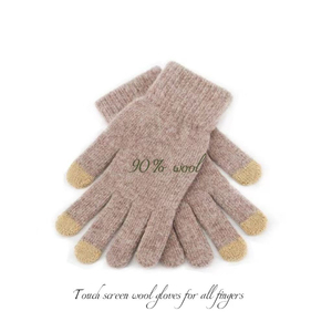 Custom Logo Plain Warm Hand Knitted Acrylic Full Finger Waterproof Winter Sports <b>Gloves</b> Cycling Casual Outdoor Activities <b>Gloves</b> - Product Image 2