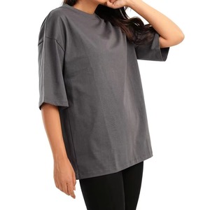 Camisetas Casuales de Mujer con Hombros Caídos, Personalizables con Logotipo, al por Mayor, Suaves y Transpirables, para Verano, OEM, Ropa Urbana Femenina - Product Image 2