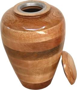 Urne pour cendres humaines Urne de haute qualité pour cendres humaines, fabriquée en bois naturel, avec un couvercle sécurisé, magnifique récipient commémoratif - Product Image 4