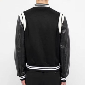 Chaqueta Varsity Personalizada con Logotipo Bordado, Chaqueta de Béisbol de Cuero y Lana de Alta Calidad - Product Image 2