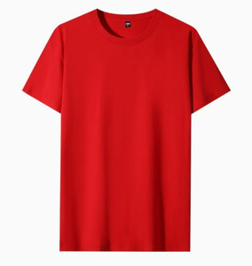 Camiseta de Cuello Redondo Azul Claro para Mujer, Manga Corta, Corte Regular, 100% Algodón, Tejido de Punto, Bordada, Casual, Color Sólido, Transpirable - Product Image 2