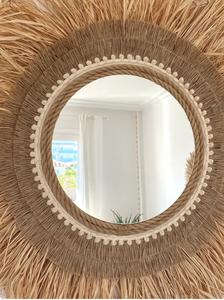 Miroir rond bohème pour la décoration intérieure | Décoration bohème, cadeau de pendaison de crémaillère, expédition rapide OEM ODM écologique durable - Product Image 5