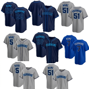 Camiseta de Béisbol de Manga Corta con Estampado Sublimado, Transpirable, de Poliéster, Unisex, Corte Regular, Cierre de Botones, para Todas las Temporadas - Product Image 2