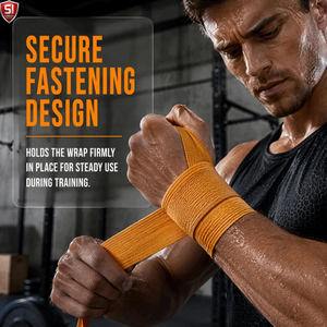 Bandages de boxe avec boucle pour le pouce, en coton respirant, absorbant l'humidité, pour l'entraînement MMA et Muay Thai - Product Image 4