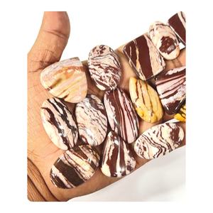 Zebra Jasper Cabochon พลอยหลวมดีไซน์เรียบลาย ZEBRA Jasper Cabochon สำหรับเครื่องประดับหลายชิ้นทำอัญมณี - Product Image 1