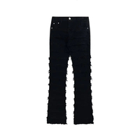 Vêtements Streetwear - Jeans en denim vintage pour homme, coupe droite, taille haute, poids lourd, design personnalisé, respectueux de l'environnement