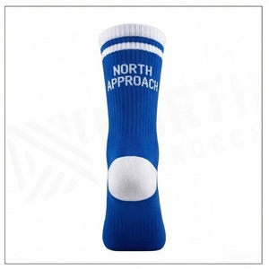 North Approach Crew <b>Socks</b> Blue <b>Breathable</b> Basketball <b>Socks</b> for Adults Spring Season - Product Image 2