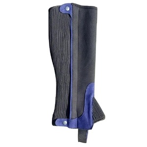 Heavy Duty Leather Horse Riding <b>Chaps</b> Equestrian <b>Half</b> <b>Chaps</b> Adjustable Outdoor Horseback Riding Protective Workwear Gear - Product Image 4