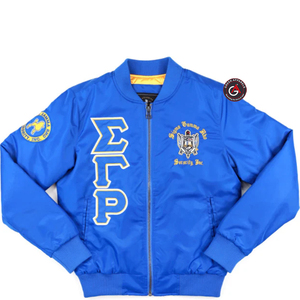 Sigma Gamma Rho Sorors vestes en Satin brodées pour femmes | SGR Sorority veste en soie brodée pour dames Style personnalisé - Product Image 2